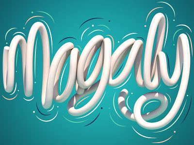 Magaly 3d 3d art erikdgmx lettering letters type type art typedesign typo typography