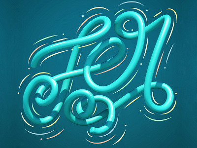 Fer 3d 3d art erikdgmx graphic design illustration lettering letters style type typography