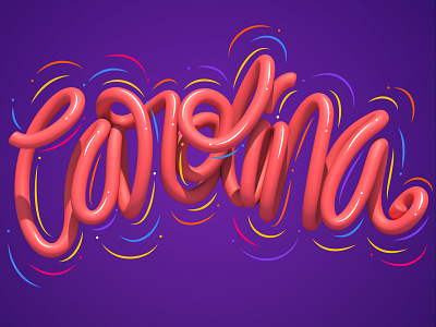 Carolina 3d 3d art design erikdgmx illustration lettering letters style type typography