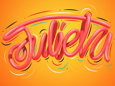 Julieta 3d 3d art c4d design erikdgmx illustration lettering letters type typography