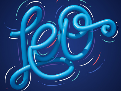 Leo 3d 3d art erikdgmx illustration illustrator lettering letters style type typography