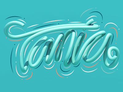 Tania 3d 3d art c4d cinema 4d erikdgmx graphic design illustration lettering type typography