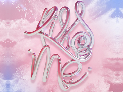 Kiss me 3d 3d art c4d cinema 4d design erikdgmx lettering letters type typography