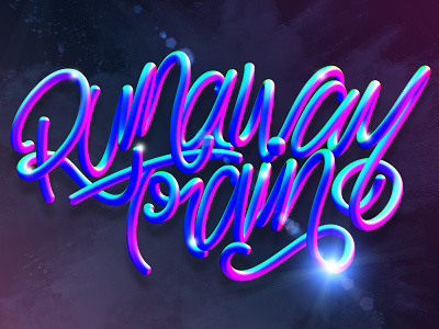 Runaway Train 3d 3d art c4d cinema 4d erikdgmx illustration lettering letters type typography
