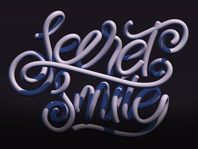 Secret Smile 3d 3d art c4d cinema 4d erikdgmx illustration lettering letters type typography
