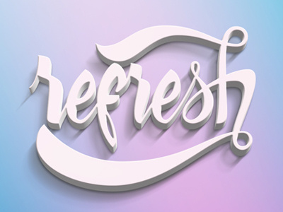 Refresh lettering
