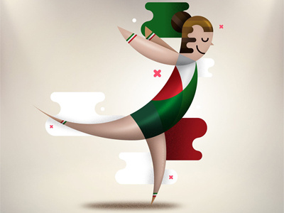 Alexa Moreno design draw graphic design gymnastics illustration mexico olympic games olympics sports vector