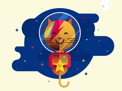 Star cat cat erikdgmx illustration sky space star vector