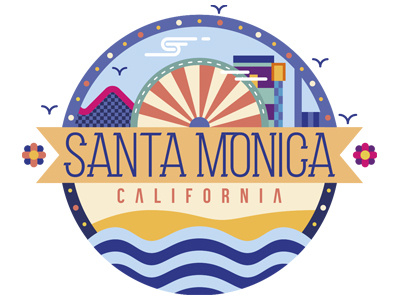 Snapchat geofilters // California california erikdgmx geofilter illustration los angeles santa monica snapchat vector