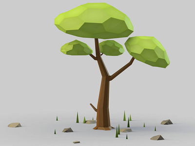 Lowpoly tree 3d cinema 4d erikdgmx illustration modeling nature render tree