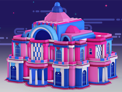 Bellas Artes 3d cinema4d city erikdgmx illustration isometric lowpoly mexico palace render