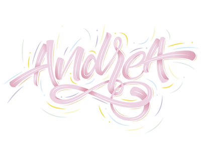 Andrea andrea design erikdgmx handlettering illustrator lettering name vector