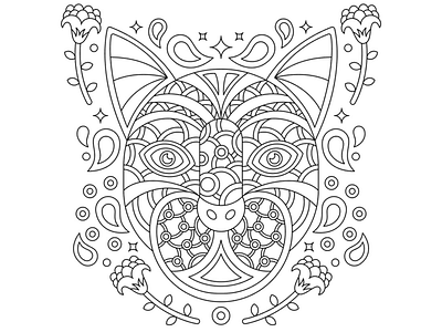 Mandalanimals set 1/10 alebrijes animal art design erikdgmx illustration illustrator linestyle vector