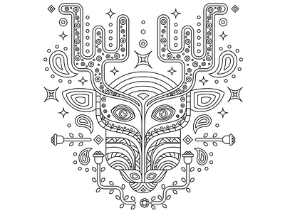 Mandalanimals set 2/10 alebrije animal book app design erikdgmx graphic design illustration illustrator line art vector