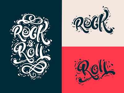 Rock And Roll design erikdgmx graphic design illustrator lettering letters ligatures music rock rock and roll style vector