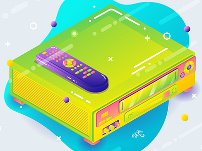 VCR design erikdgmx gradients graphic design illustration illustrator isometric isometric art isometric design isometric illustration isometry machine retro style vcr vector video