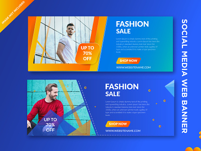 WEB BANNERS For Fashion website banner facebook cover facebook post fashion fb cover trendy design web ad web banner web banner design