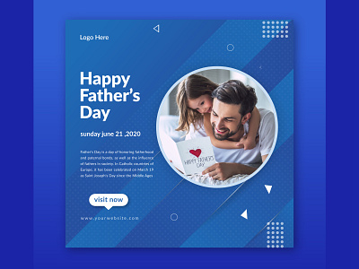 Instagram Post Design -Happy Father's Day Banner