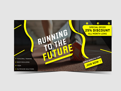 Facebook Fitness Cover Design-Facebook ads banner design brand identity concept digital illustration digital marketing agency facebook ad facebook ads facebook cover facebook post illustration instagram post modern design social media design twitter feed typography vector web banner