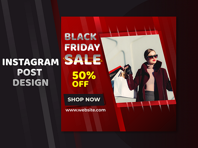 Black Friday Sale - Instagram Post Design 2020 banner design black friday sale branding clean concept creative design elegant facebook post design gradient illustration instagram post modern modern design sale banner social media design social media post design socialmediatemplate typography vector web banner