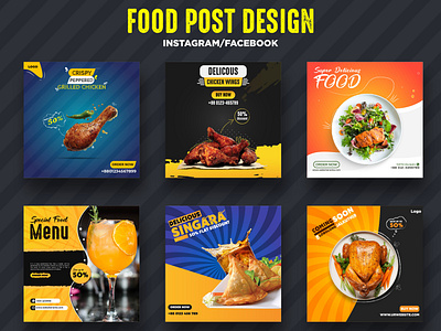 Food Banner Post Design || Instagram Facebook Food Banner