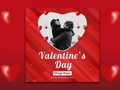 Valentine's Day 2021 || Instagram Facebook social media banner