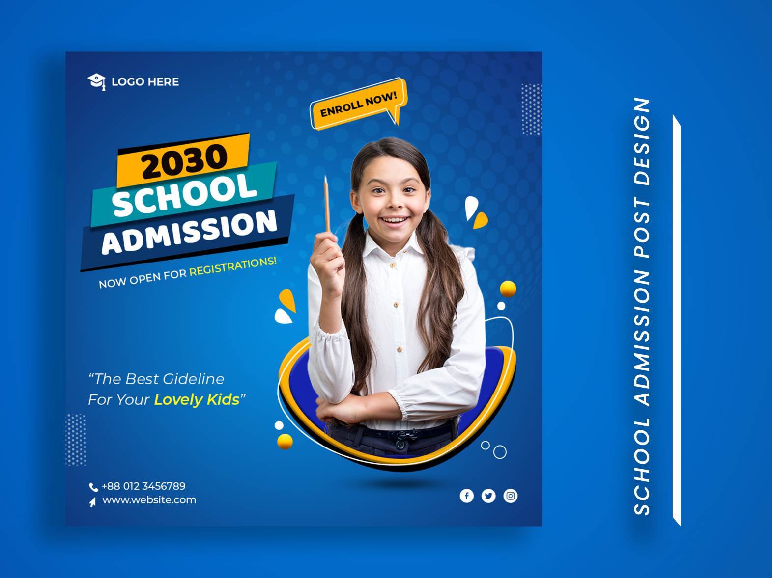 School Admission Social Media Banner Instagram Ads By Md Imon Hasan   Instagram Post Presentation   Copy 