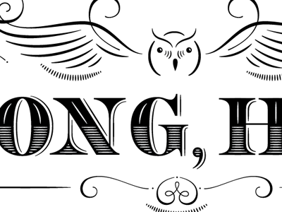 another HP sneak peek! calligraphic ornament lettering typography