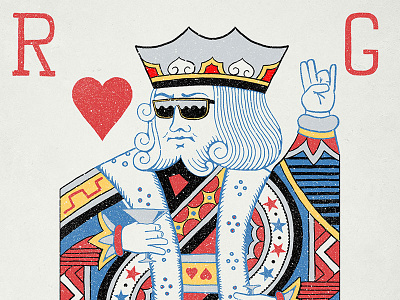 150709 King Of Hearts cards illustration party tshirt