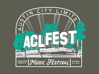 Austin City Limits Fest Design Concept festival illustration