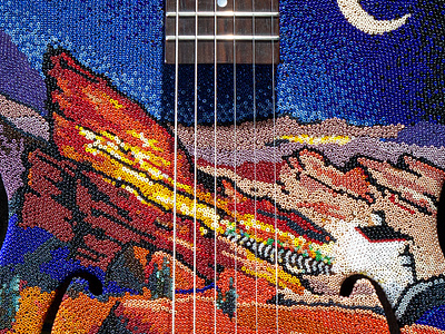 Shakey Graves Red Rocks Poster 2019 beads colorado gibson guitar illustration landscape mixedmedia music poster poster design redrocks