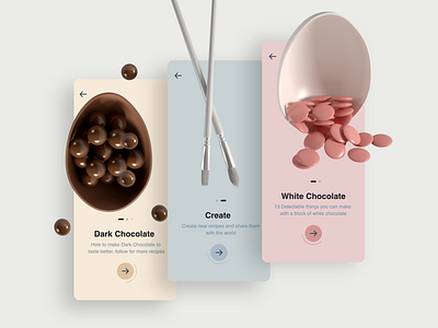 Chocolate Recipes App app clean design mobile app ui ux vector