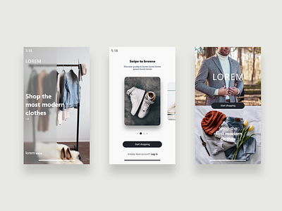 mobile app for clothes app design ux