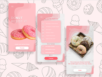 Simple Donuts App app design ui ux