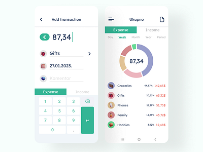Expenses tracking mobile app