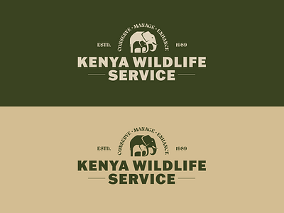 Kenya Wildlife Service Logo adventure africa branding concept illustrator kenya logo safari vector