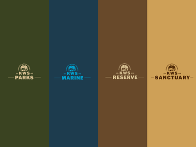Kenya Wildlife Service Naming System adventure africa branding colour palette illustrator kenya logo safari vector
