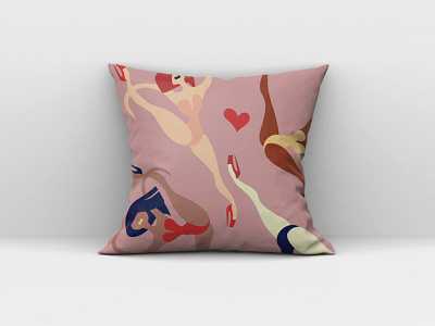 Happy exotic pole dance valentines day! cute diversity happy illustration pattern pillow pole dance poster valentine