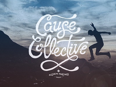 Cause Collective branding concept creative direction hand lettering logo typography