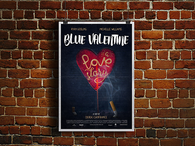 Blue Valentine composite creative direction image editing photo montage poster print design