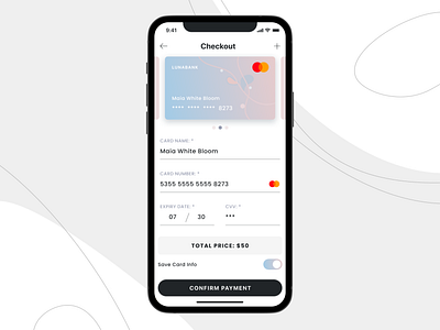 Daily UI challenge, Day 2: Credit Card Checkout app chekout daily 100 challenge daily ui dailyui dailyuichallenge design designer designs interface interfacedesign mobile app design mobile design mobile ui ui ui design uidesign uiux ux web