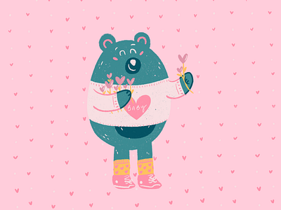 Happy Valentine's Day! Love yourself first! animation characterdesign cute design digital illustration illustration ipadpro love pattern pink print procreate valentinesday