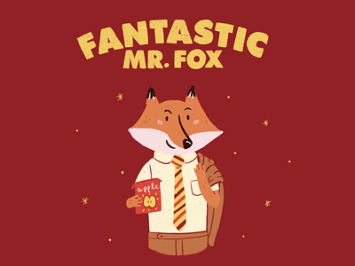 Fantastic Mr. Fox animation characterdesign cute digital illustration digitalart fox illustration ipadpro movie procreate red wesanderson
