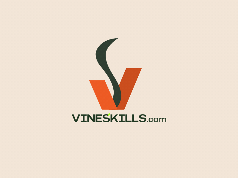 Vineskill - Logo Animation 2d logo animation ae after effects animated logo animation checkmark custom logo animation freelance logo animator gif growth leaf leaves logo professional logo animation stem vine