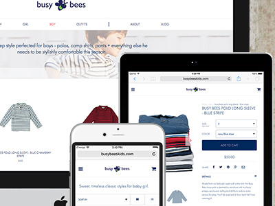 Busy Bees design ecommerce responsive web design