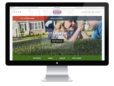 Home page display home page landing page lawn care