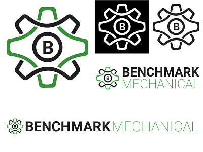 Benchmark Mechanical Logo comp design logo logo design