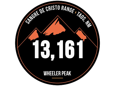 Wheeler Peak Badge badge mountain new mexico wheeler peak