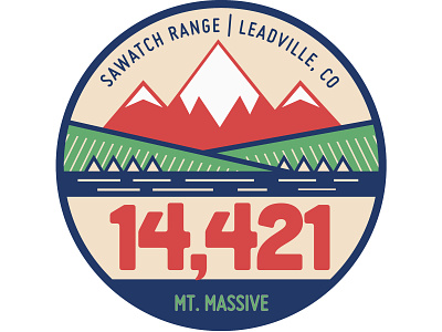 Mt. Massive 14 14er 14ers badge branding colorado leadville logo massive mt massive sawatch vector