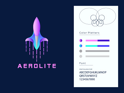 AEROLITE Logo Design abstract aerolite analytic animation app art branding dailylogochallenge1 design icon illustration logo minimal rocket logo typography ui ux vector web